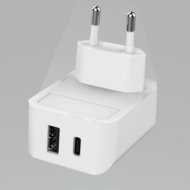 17W USB-C USB-A Europäisches USB-Ladegerät Handy-Ladegerät Mobile Ladegerät Wandladegerät Schnellladegerät for sale at factory direct price