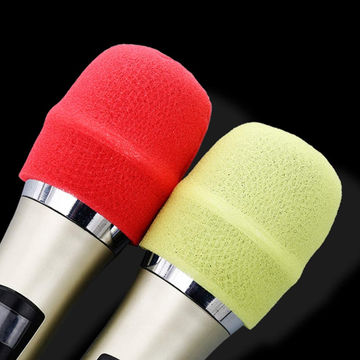 Black 3 Inch 140 Pieces Disposable Microphone Cover Non-Woven Microphone Cover Windscreen Mic Cover Protective Cap for KTV Recording Room News Gathering 