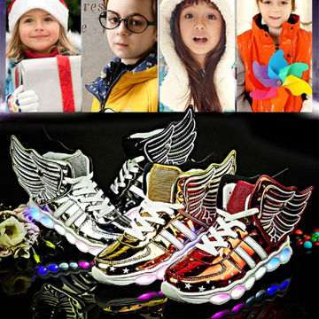 LED Children Snow Boots USB Charge Waterproof Boots for Boys Girls Luminous