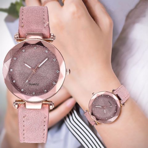 Buy Wholesale China Casual Women Romantic Starry Sky Wrist Watch Leather  Rhinestone Designer Ladies Clock Simple Dress G & Gift Watches at USD 1 |  Global Sources