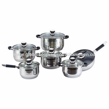 12PC Stainless Steel Cookware Set Acero Inoxidable Bateria Cocina - China  Kitchenware and Cookware Set price