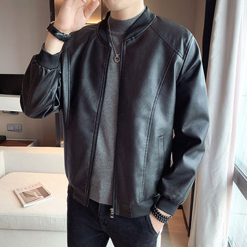 leather baseball jacket mens