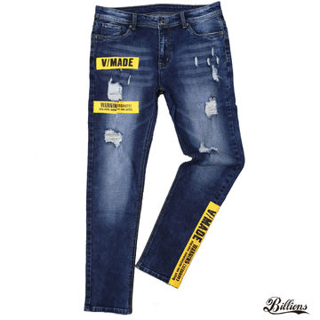 DDAPJ pyju Mens Jeans Ripped Frayed Distressed Jeans Fashion Destroyed  Skinny Jeans Pants Tapered Leg Slim Fit Jeans - Walmart.com