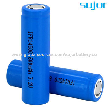 بطارية SUJOR عالية الجودة Li-FePO4 بطارية AA IFR14500 600mAh 3.2V بطارية فوسفات الحديد الليثيوم لتطبيقات صناعية for sale at factory direct price
