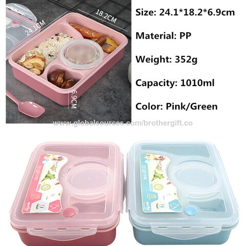 Buy Wholesale China Reusable 3-compartment Plastic Divided Food