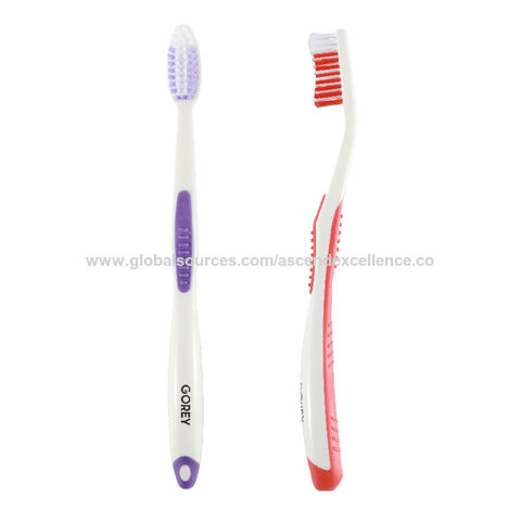 Clean Toothbrush Medium Bristles Soft Grip Bamboo Hard Vibrating