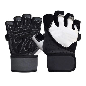Details about   Leather Gym Weight Lifting Gloves Body Building Training Exercise Workout Gloves 