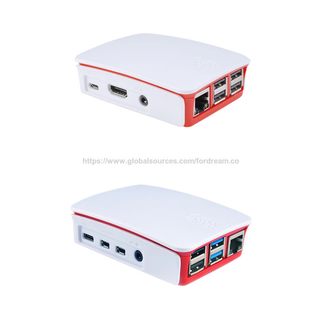 Boîtier officiel 2020 blanc, rouge et noir en ABS pour Raspberry Pi 4, vente en gros d'usine, boîtier pour modèle B Pi 4