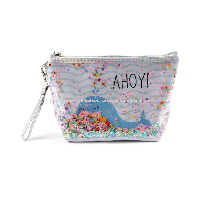 Transparente PVC Kosmetiktasche Wasserdicht Werbe Make-up Reise Einkaufstasche mit Reißverschluss und Griff