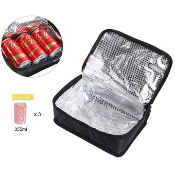 Flat Rectangle Small Lunch Box Portable Bag Cooler Thermal Meal