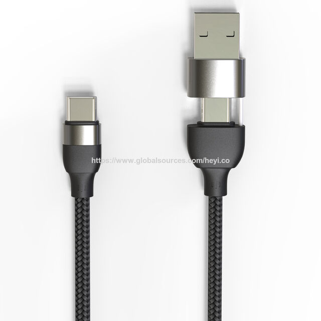 Cable multifunción 2 en 1, cable de 60W de tipo C a tipo C, cable de datos USB AM a tipo C 5V 3A for sale at factory direct price