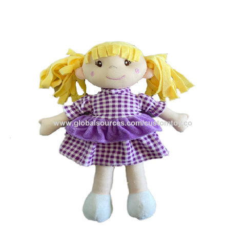 China Custom Design Wholesale Rag Doll Plush Toy Kids Fashion
