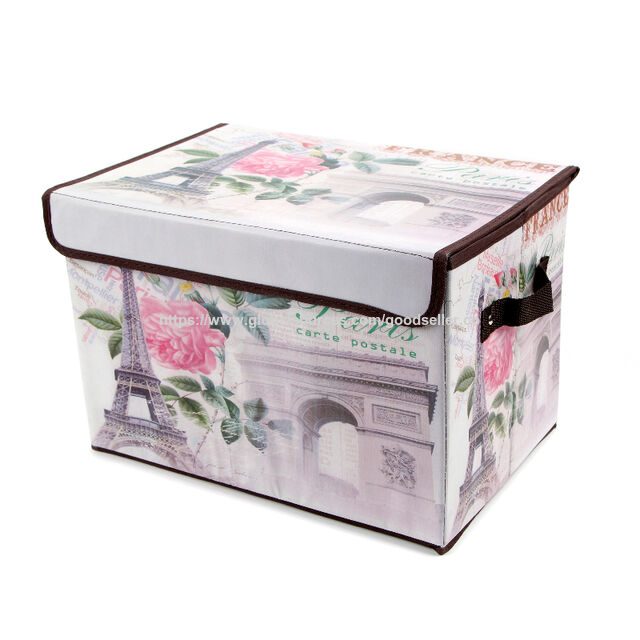 Caja de Almacenamiento de Ropa para el Hogar, Cesta Organizadora Grande Plegable de Tela Simple con Tapa - Soluciones de Almacenaje para el Hogar al por Mayor for sale at factory direct price