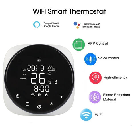 Termostato inteligente Tuya WiFi, calefacción eléctrica de suelo, control  remoto de temperatura de caldera de agua/Gas para Google Home, Alexa