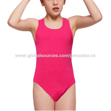 Girl's Junior Swimsuit One Piece Thick Straps Sports Training