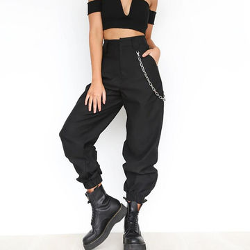 OEM Wholesale Blank Sports Sweat Trousers Womens Cargo Pants with