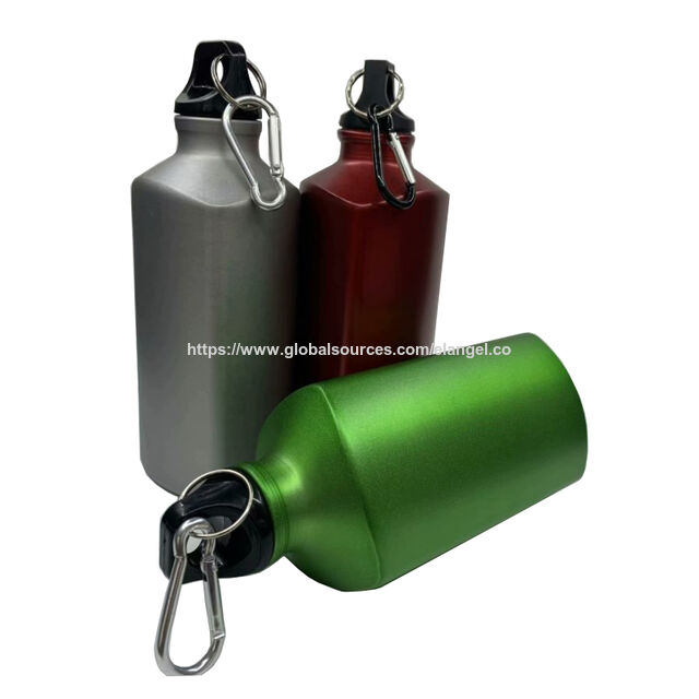 Werbe-Dreieckform Aluminium Sport Wasserflasche 600ml Outdoor Trinkbecher mit Karabiner for sale at factory direct price