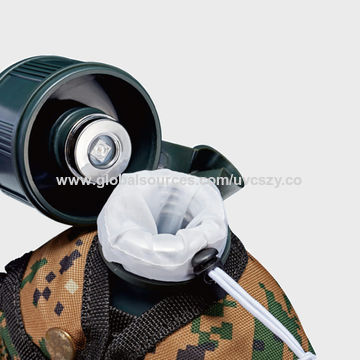 1000ml Camping Hiking Aluminum Army Green Military Canteen Water