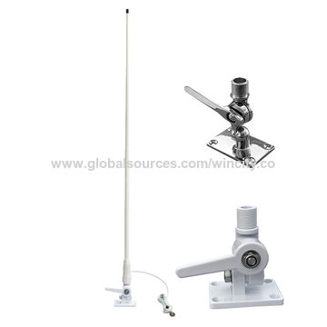 48 Inch Fiberglass Waterproof Boat Antenna 156-163mhz Vhf Marine Base