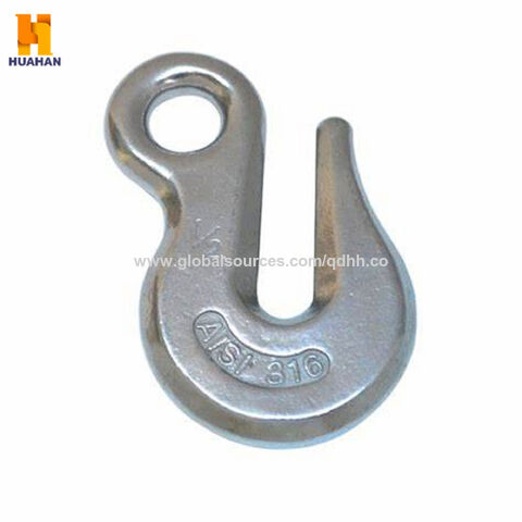 3.8 Inch Stainless Steel 316 Screw-in Hooks Eye Bolt Heavy Duty Large Screw  Hook Ceiling Hook Marine Grade Silver 10 Pcs