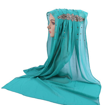 ¡Oferta 2020! Turbante estilo, bufanda étnica hijab, pañuelo de gasa caliente