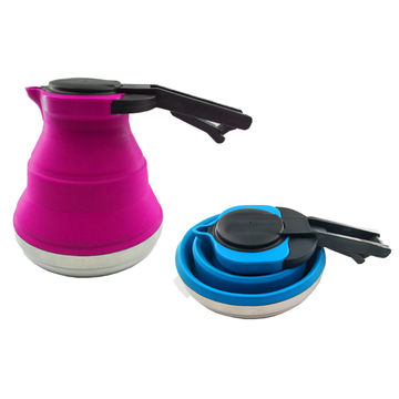 Collapsible Kettle with Food Grade Silicone Body & Stainless Steel 