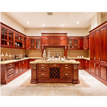 Buy Wholesale China Classic Solid Wood Kitchen Cabinet Set For