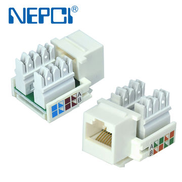 Modular jack coupler 90 Degree Cat6 RJ45 Keystone Jack, Punch Down ...