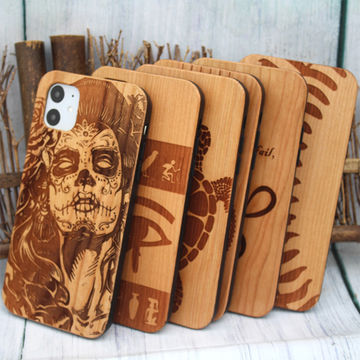 Cherry Custom Wood Mobile Phone Cases For Iphone 12 Mini 11 Pro
