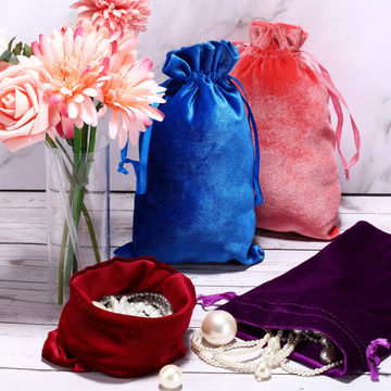 Blue Jewelry Bags, Blue Velour Bags