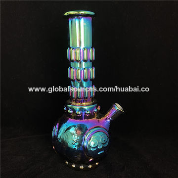 Details about   8.2'' Colorful Plating Beaker glass water Pipe Hookah Smoking Bong Shisha bowl 