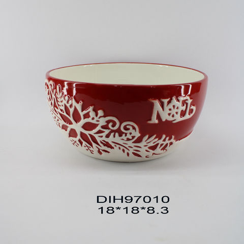 christmas ceramic bowl