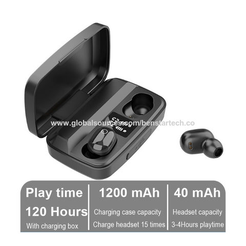 True Wireless Earbuds TWS Stereo Earphones Bluetooth 5.0 Headphones with  Touch Control IPX4 Waterproof Sports Headphones with Dual Noise Reduction