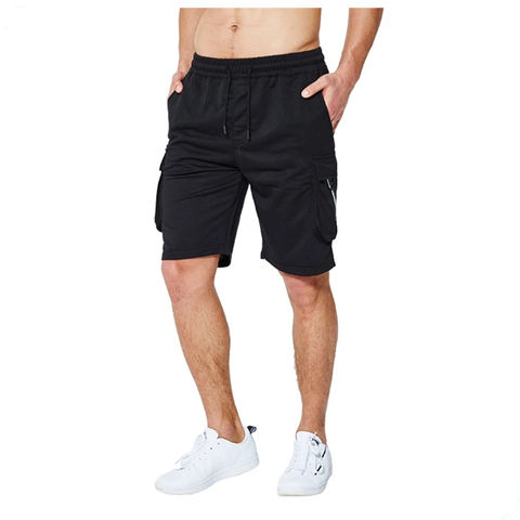 Buy Wholesale China Wholesale Solid Color Men's Cargo Elastic Waist Zipper  Pocket Casual Wear Daily Life Summer Shorts & Men's Plain Blank Cargo Shorts  at USD 3.5 | Global Sources