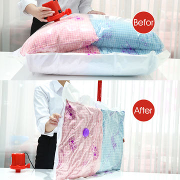 Flat Vacuum Storage Bags Jumbo Extra Large Compressed Space Saver Bags with  Hand-Pump for Travel for Pillows Comforter - China Large Plastic Storage Bag  and Flat Vacuum Bag price