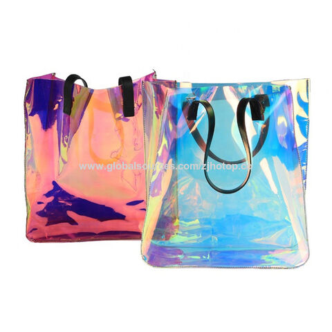 Clear Color PVC Beach bag with zipper closing Transparent Tote bag  Available for custom Promotional bags - AliExpress