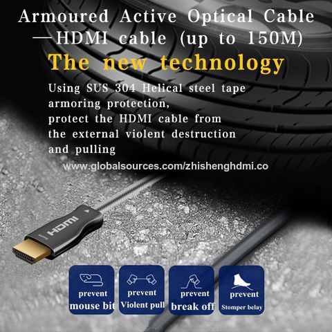 Buy Wholesale China 100m/328ft Ultra High Speed Hdmi Armoured Aoc