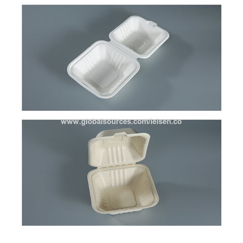 Buy Wholesale China Biodegradable Corn Starch Food Container With Dividers  And Lid, Customized Designs Available & Biodegradable Containers at USD  0.05