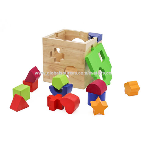 Shape sorter baby toy montessori wood Personalized Customized wood toys made in USA