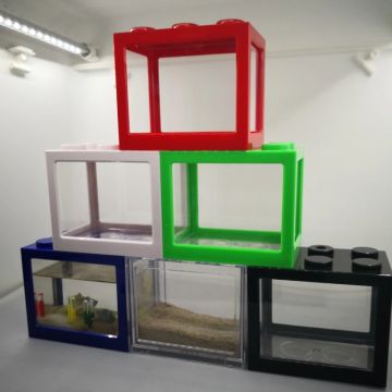 El mini acuario de escritorio del USB, pescado del tanque del acuario, acuario plástico puso el escritorio de oficina