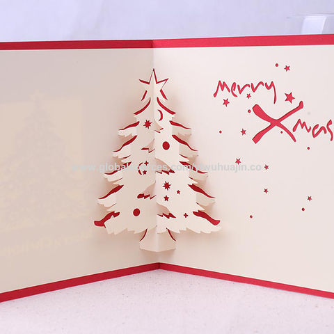 Rubywoo&Chili Carte de vœux pop-up 3D pour Noël avec différents types de cartes Christmas tree