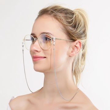 Metal Glasses Chain For Women Gold And Silver Eyeglasses Holder 2 Pcs Pack  Womens Eyeglass Chain Eyewear Retainer Eyeglasses Holder Around Neck