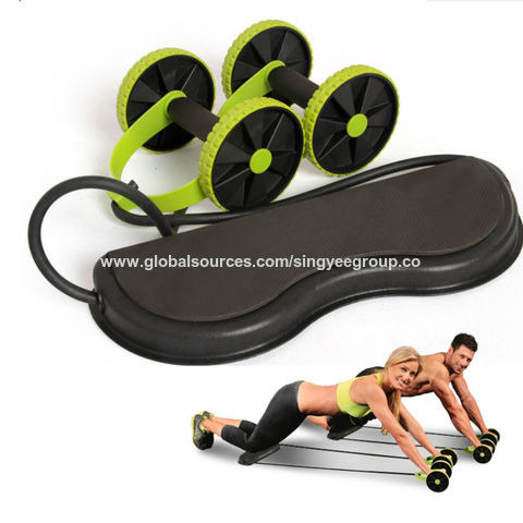 Abdominal Exercise Belly Fat Roller Anti Skid Double Wheel Total