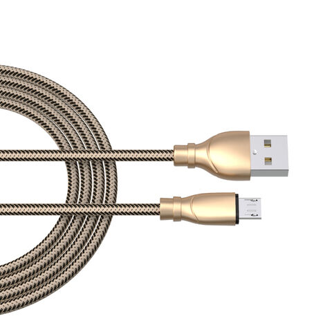 Cable micro de la carga y de sincronización de datos, A a B micro, vivienda de aluminio trenzada de nylon