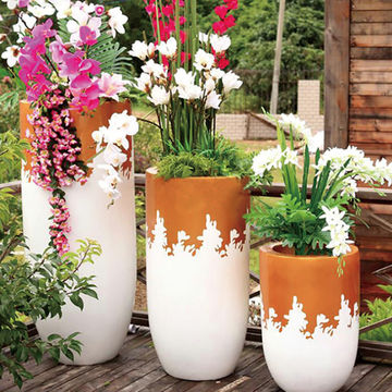 Fo-205 Fiberglass Tapered Planter Garden Decoration Plant Pot Home Decor  Flower Pot - China Garden Plant Pot and Decoration price