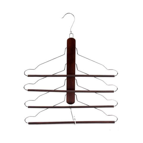 Factory hot sale Transparent Acrylic pants hangers Wardrobe Storage Adult  Plastic Trousers hanger with hanging clips 8 pcs pack