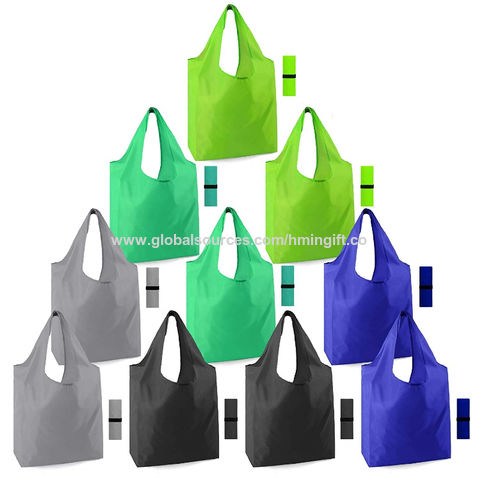 Foldable Polyester Reusable Pouch Groceries Tote Shopping Bags Storage Bag 