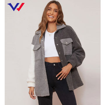 oversized color block jacket