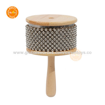 Kids Wooden Cabasa Hand Shaker Percussion Musical Instrument Learning Toy Gift 