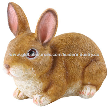 China BSCI Factory Handcrafts Polyresin Rabbit Figurine Garden ...